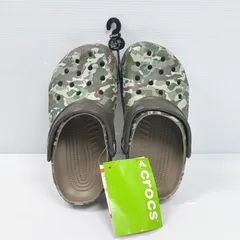 新品 未使用 クロックス 19.5センチ 迷彩柄 カモフラ カモフラージュ camouflage キッズサンダル crocs