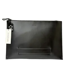 【Calvin Klein / CK カルバンクライン】 ダイス クラッチバッグ セカンドバッグ 牛革 レザー ブラック 黒 807212 タグ付き未使用品
