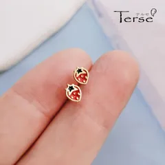 イチゴ ピアス 苺 赤 シンプル 大人可愛い レディース 上品 プレゼント ギフト バレンタイン いちご狩り 新作 春 夏 ピクニック 普段使い 果物 フルーツ 甘い アクセント 送料無料 即購入OK 最短当日〜翌日発送