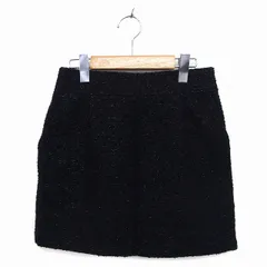 ガリャルダガランテ GALLARDAGALANTE スカート フレア ミニ ウール混 サイドジップ ラメ混 タック F 黒 ブラック /NT20