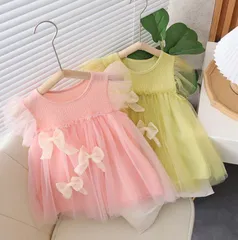 【新品・未使用】チュール ドレス 女の子 袖なし フリル袖 ワンピース 子供服 キッズ こども服 子供 子ども服 夏 80cm 90cm 100cm 110cm ピアノ発表会 結婚式 音楽会 演奏会 入園式 卒園式