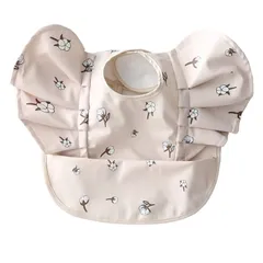 新しい未使用お食事スタイ 防水 柔らかい 離乳食 ベビー エプロン 北欧 赤ちゃん スタイ お食事エプロン 女の子 男の子 ベビービブ ポケット付き 幼児 保育園 入園準備 食事用エプロン 出産祝い