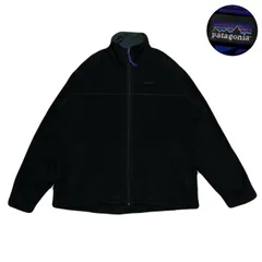 Patagonia パタゴニア FleeceJacket フリースジャケット USA製 00s Lightweight ライトウェット EmbroideredLogo 刺繍ロゴ Polyester ポリエステル Black ブラック 黒 L