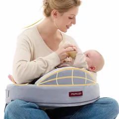 Momcozy 授乳クッション｜メモリーフォーム授乳枕 ベビー枕 赤ちゃん 抱き枕｜安全フェンス付き大きめサイズ｜人間工学設計で快適｜全体型対応・洗えるカバーのサムネイル