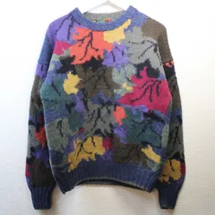 1980年代 80s 総柄 ニット セーター 古着 vintage