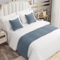 【新着商品】ホームホテル装飾用(for ベッドスカーフ モダンスタイル Home シュニール織 シングルレイヤー Hotel) ベッドランナー AMBERIS