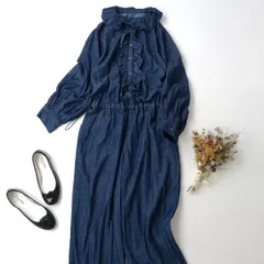 MEDE19F メデ FELISSIMO Boutique888コラボ フリル デニムオールインワン (62E＋7378)26H