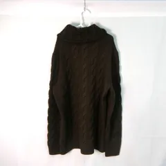 L.LBean エルエルビーン タートルネックケーブル編みニット チョコブラウン L ◇○