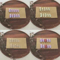 【24時間以内発送】【在庫処分】ネイルチップ4点まとめ売り レギュラースクエア