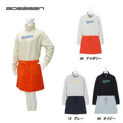 Rosasen シアサッカーゴルフウェア ノースリーブワンピース ネイビー