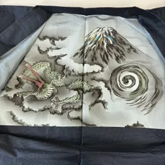 男性着物 羽織 本場大島紬 亀甲絣 羽裏龍 正絹 着物 MK-3312