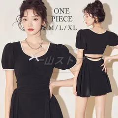 水着 夏 レディース ワンピース 体型カバー ワンピース 春水着 バックオープン ブラック 洋服感覚 洋服みたいな水着