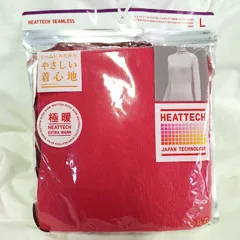 未使用★ユニクロ HEATTECH シームレスリブタートルネックT 極暖 長袖 ピンク Lサイズ