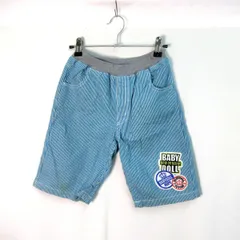 BABY DOLL ベビードール ストライプパンツ ハーフパンツ ブルー 140cm □〇