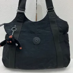 8645　KIPLING キプリング　トートバッグ　ハンドバッグ　チャーム付き　モンキー　ゴリラ　軽量　ブラック　黒　レディース　ポケット多数　大きめ　大容量　カジュアル　シンプル　通勤　通学