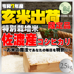 ★極上★【R7年産】佐渡産コシヒカリ ー特別栽培米ー25kg（玄米出荷）