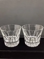 Baccarat ／バカラ　カットクリスタル ロックグラス 2個セット