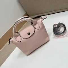 👜✨🌈【新品 未使用】LONGCHAMP Pliage ロンシャン プリアージュトートバッグ 人気 1500　ミニ 　レザー　牛革　定番デザイン ファション 抜群　ピンク