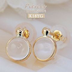 上質 クリソベリルキャッツアイ 片耳ピアス サージカルステンレス 