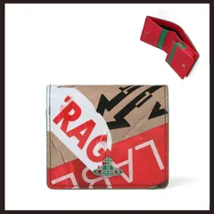 新品 未使用 ヴィヴィアンウエストウッド コーションテープ 二つ折り財布【Vivienne Westwood】コンパクトウォレット