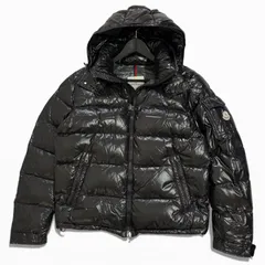 MONCLER モンクレール MAYA マヤ ダウンジャケット ブルゾン サイズ3 ブラック 肉厚 光沢 シャイニー 国内正規 モンクレールジャパンタグ ワッペン