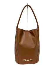 【中古】ear PAPILLONNER　イアパピヨネ　アニマルパーツバケットバッグ　ショルダーバッグ　本革＿s10＿セルモアから出品＿s-0158-r10