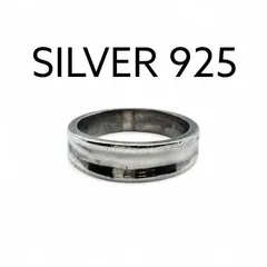 【洗練されたフォルム】シンプル Silver 925 刻印 Design Ring シルバー ヴィンテージ デザイン リング 18号 指輪 ユニセックス プレーン