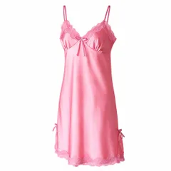 サテンスリップ 透けない セクシー ランジェリー ベビードール 大きいサイズ 光沢 上品 エレガント かわいい スリット リボン タイト 勝負下着 インナー su960