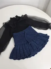 ミシャアンド ニットキュロットスカート 2-3y +輸入タートルネック まとめ