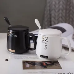マグカップ 北欧 カップル デザイン オフィス ギフト ミルク コーヒー カップ 陶器 M26122-19
