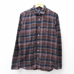 L/古着 ギャップ GAP 長袖 フランネル シャツ メンズ コットン 茶他 チェック 25nov11