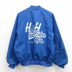 L/古着 長袖 ジャケット メンズ 90年代 90s 車 ラグラン USA製 青 25nov11