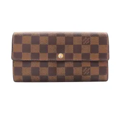 【中古】LOUIS VUITTON ルイヴィトン N61734 ダミエ エベヌ ポルトフォイユ・サラ 長財布 ブラウン メンズ レディース 二つ折り 上品 定番 日常使い A2504295 【無料ギフトラッピング承ります】