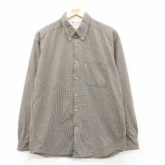 M/古着 コロンビア 長袖 ブランド シャツ メンズ 00年代 00s コットン ボタンダウン ベージュ他 チェック 25nov11