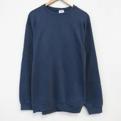 XL/古着 ウィルソン 長袖 スウェット メンズ 00年代 00s 無地 大きいサイズ クルーネック 紺 霜降り 25nov12のサムネイル
