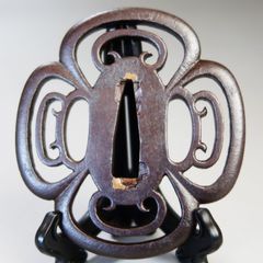 鍔 日本刀 刀装具 鐔 骨董 古美術 鍔 日本刀 刀装具 鐔 骨董 古美術 鍔 鉄地素文金覆輪