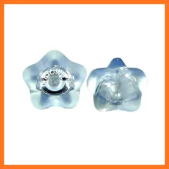 【新品】 18金 ピアスキャッチ ダブルロック シリコン 星型 ホワイトゴールド 両耳 ペア 2個入り 1