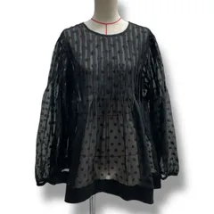 TORRAZZODONNA トラッツォドンナ ドットシースルーブラウス シャツ ブラウス トップス ドット柄 水玉模様 シースルー ブラック 黒 サイズF レディース 春 ゴーゴー古着セントラルパーク店 1 No. 久北1562のサムネイル