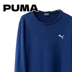 PUMA プーマ ブルー メンズ トップス 長袖 トレーナー スウェット シンプル ユニセックス【XLサイズ】0000942OC