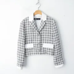 44/ザラ クロップド ツイード ジャケット