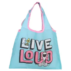 【メール便】スヌーピー エコバッグ ミニショッピングバッグ LIVE LOUD ピーナッツ スモールプラネット お買い物かばん キャラクター グッズ 