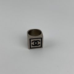 超希少 CHANEL ココマーク キューブ リング メタル ヴィンテージ Y2K 