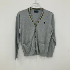 ポロラルフローレン グレー Vネック カーディガン