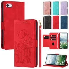 Galaxy S23 スマホケース 6色 ストラップ付き おしゃれ かわいい 花柄 フラワー ギャラクシー S23 ケース 手帳型 SC-51D SCG19 携帯カバー カード収納 スタンド機能 マグネット 耐衝撃 日常