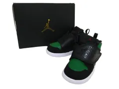 □【1点限り】【新品未使用】NIKE SKY JORDAN1（TD)　ナイキ ジョーダン1 BQ7197-003 ベビー キッズ US7 / UK6.5 / 13cm 黒緑 マジックテープ敷■管理番号L29761YER-260121-503（990）