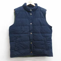 M/古着 ギャップ GAP ベスト メンズ 00年代 00s 襟フリース 紺 25nov13