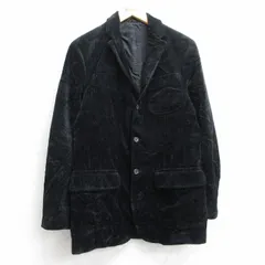 S/古着 ラルフローレン 長袖 ブランド テーラード ジャケット メンズ 90年代 90s コーデュロイ 太畝 ロング丈 コットン 黒【spe】 25nov13