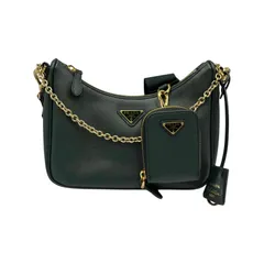 プラダ PRADA ショルダーバッグ Re-Edition 2005 サフィアーノレザー レザー グリーン レディース