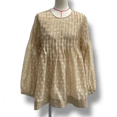 TORRAZZODONNA トラッツォドンナ ドットシースルーブラウス シャツ ブラウス トップス ドット柄 水玉模様 シースルー ベージュ サイズF レディース 春 ゴーゴー古着マルイ北千住店 1 No.1563