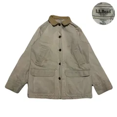 LLBean エルエルビーン HuntingJacket ハンティングジャケット Thinsulate シンサレート Padding 中綿 DuckFabric ダック生地 QuiltedLining 裏地キルティング Ivory アイボリー S